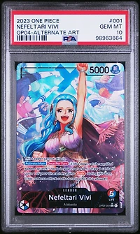 2023 One Piece Op04-kingdoms Of Intrigue 001 Nefeltari Vivi Alternate Art PSA 10