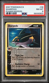 2007 Pokemon Ex Power Keepers 38 Sharpedo PSA 8