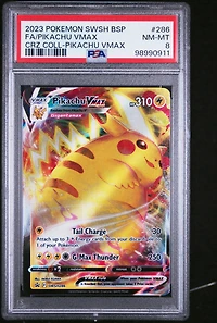 2023 Pokemon Swsh Black Star Promo 286 Full Art/pikachu Vmax Crown Zenith Collections-pikachu Vmax PSA 8