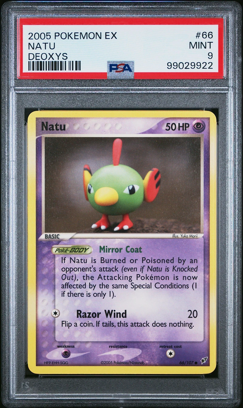 2005 Pokemon Ex Deoxys 66 Natu PSA 9