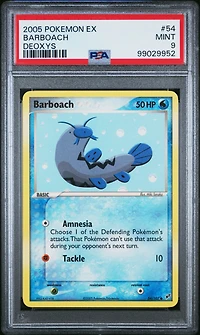 2005 Pokemon Ex Deoxys 54 Barboach PSA 9