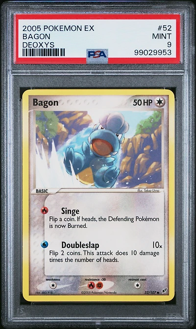 2005 Pokemon Ex Deoxys 52 Bagon PSA 9