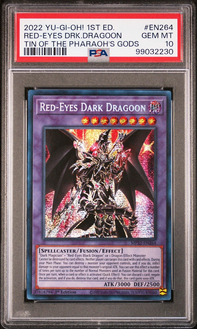 2022 Yu-gi-oh! Tin Of The Pharaoh's Gods En264 Red-eyes Dark Dragoon 1st Edition PSA 10