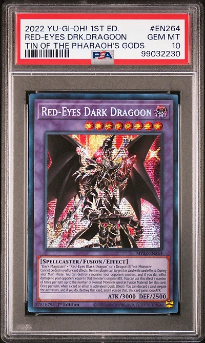2022 Yu-gi-oh! Tin Of The Pharaoh's Gods En264 Red-eyes Dark Dragoon 1st Edition PSA 10
