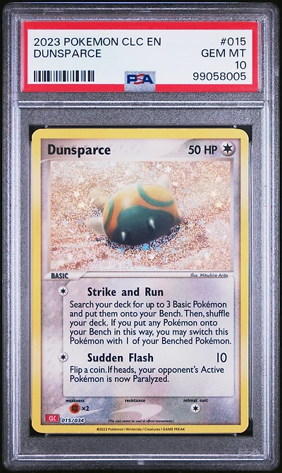 2023 Pokemon Clc-trading Card Game Classic Charizard & Ho-oh Ex Deck 015 Dunsparce PSA 10