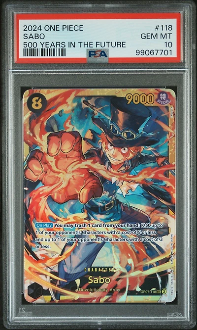2024 One Piece Op07-500 Years In The Future 118 Sabo PSA 10