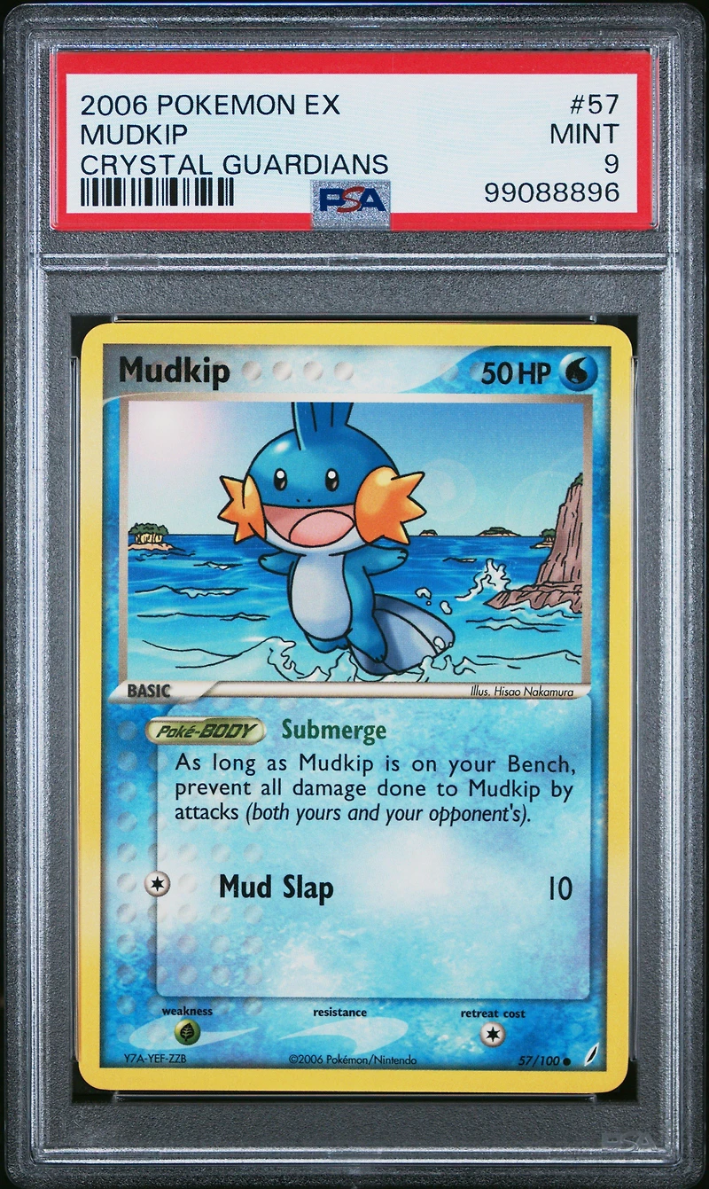 2006 Pokemon Ex Crystal Guardians Mudkip PSA 9