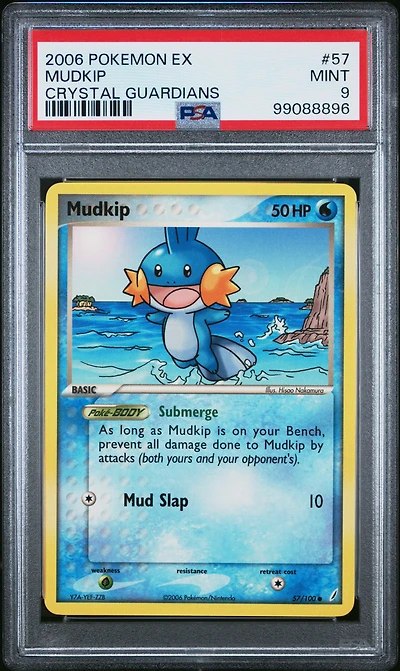 2006 Pokemon Ex Crystal Guardians Mudkip PSA 9
