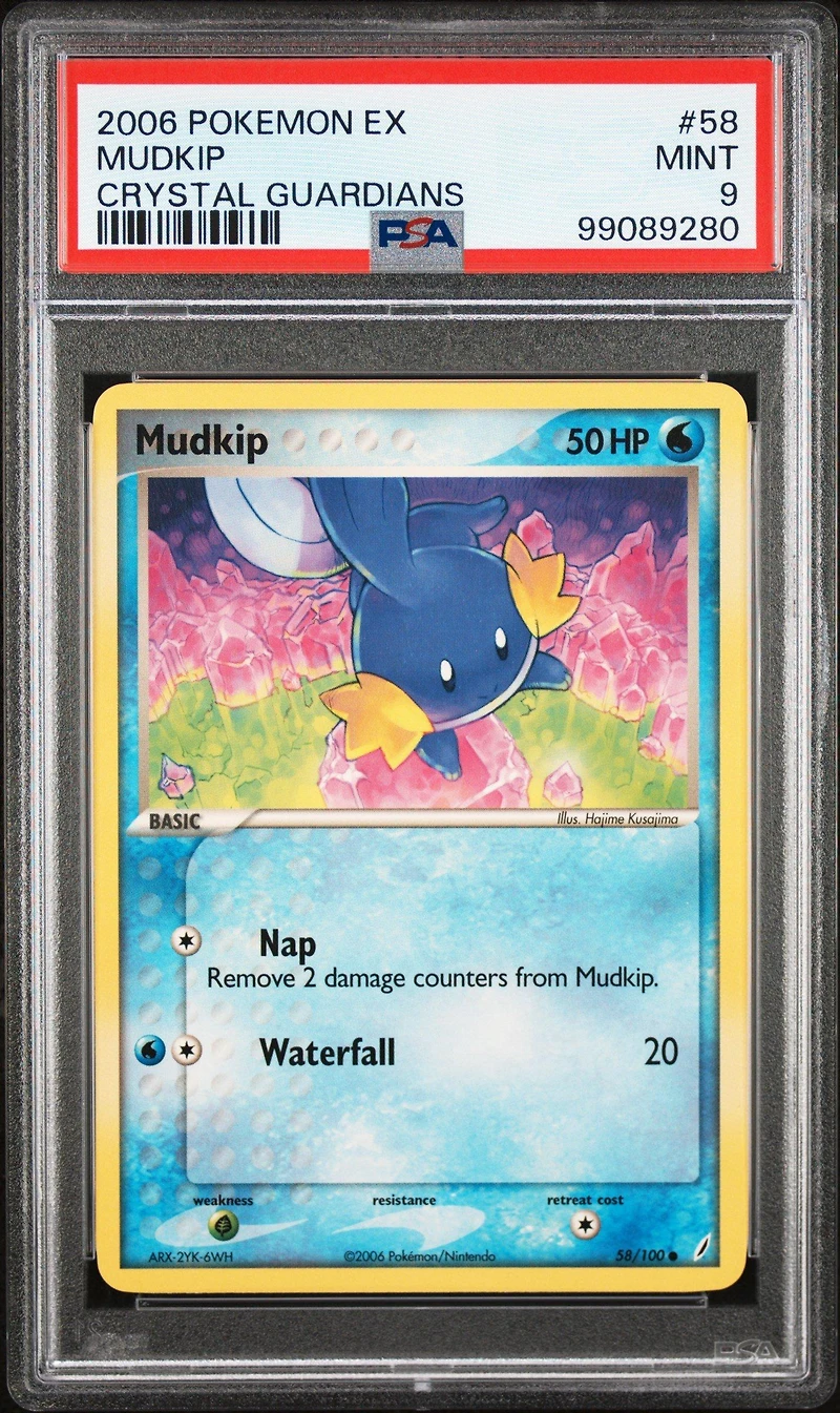 2006 Pokemon Ex Crystal Guardians 58 Mudkip PSA 9