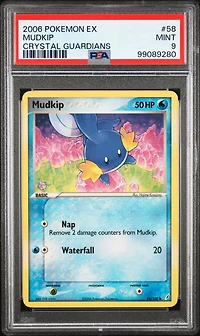 2006 Pokemon Ex Crystal Guardians 58 Mudkip PSA 9