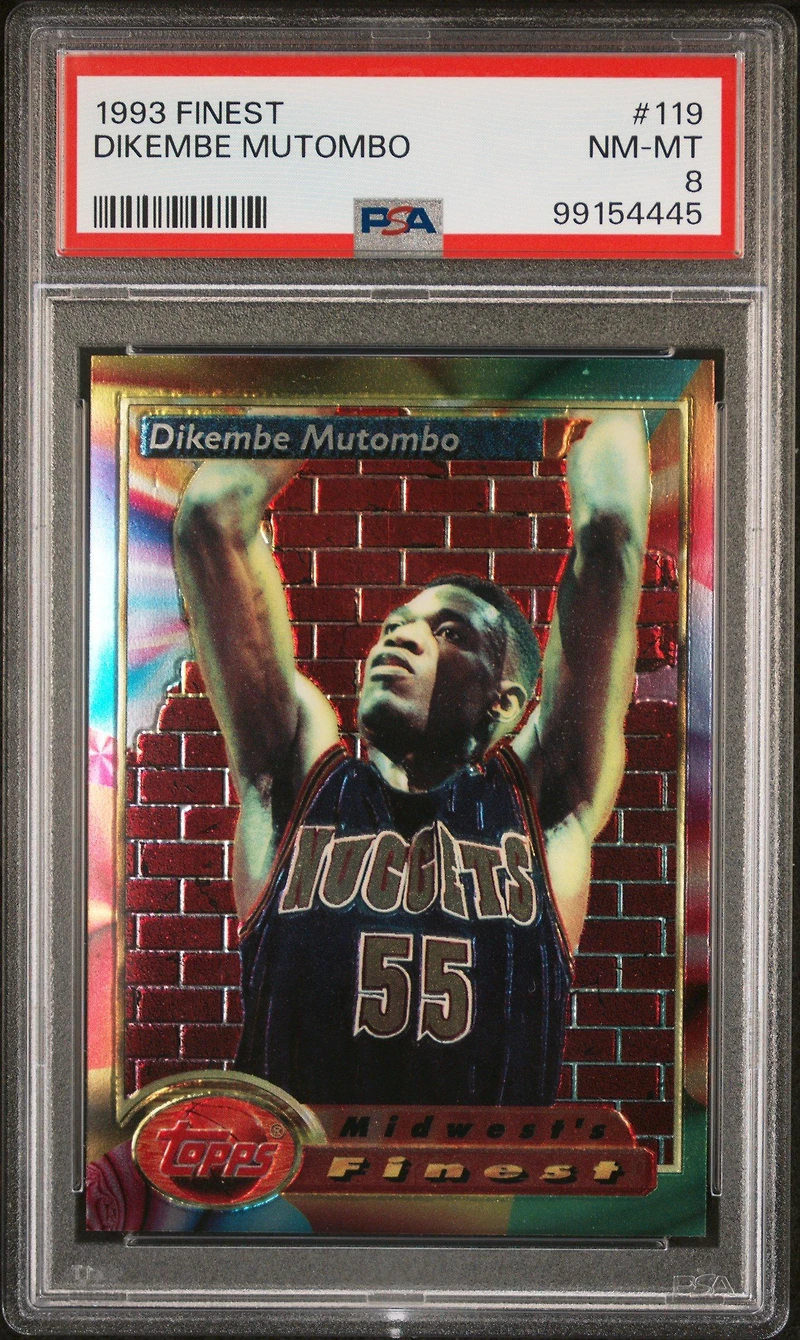 1993 Finest 119 Dikembe Mutombo PSA 8