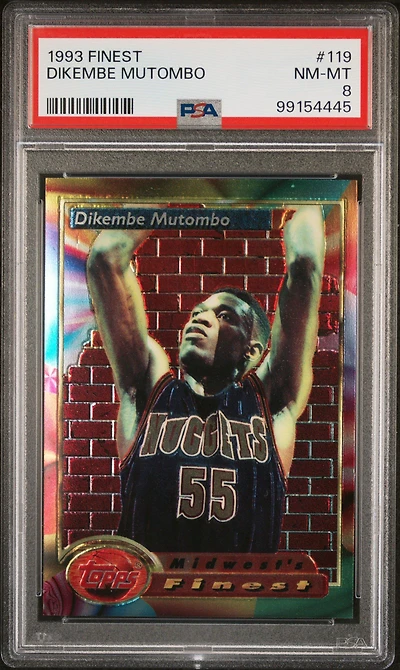 1993 Finest 119 Dikembe Mutombo PSA 8