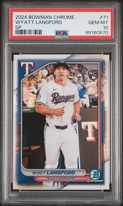 2024 Bowman Chrome 71 Wyatt Langford Sp PSA 10