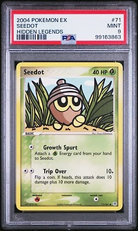 2004 Pokemon Ex Hidden Legends 71 Seedot PSA 9
