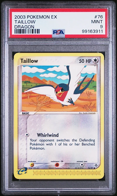 2003 Pokemon Ex Dragon 76 Taillow PSA 9