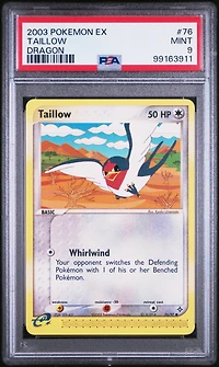 2003 Pokemon Ex Dragon 76 Taillow PSA 9