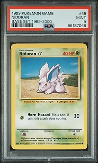 1999 Pokemon Game 55 Nidoran Base Set 1999-2000 PSA
