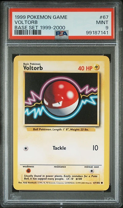 1999 Pokemon Game 67 Voltorb Base Set 1999-2000 PSA