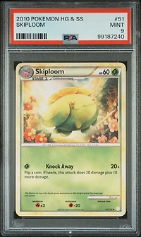 2010 Pokemon Heartgold & Soulsilver 51 Skiploom PSA 9