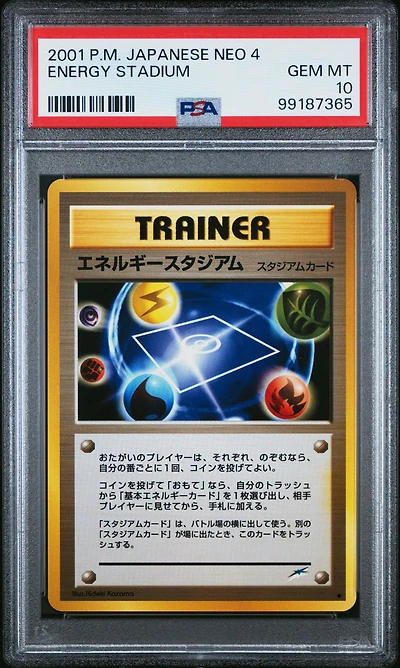 2001 Pokemon Japanese Neo 4  Energy Stadium PSA 10