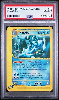 2003 Pokemon Aquapolis 19 Kingdra PSA 8