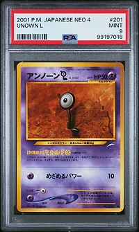 2001 Pokemon Japanese Neo 4 201 Unown PSA