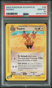 2003 Pokemon Aquapolis 46 Dodrio PSA 10