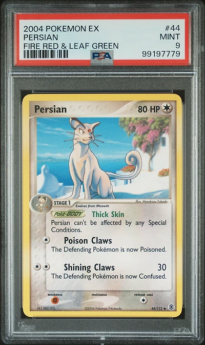2004 Pokemon Ex Fire Red & Leaf Green 44 Persian PSA 9