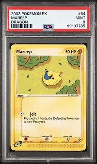 2003 Pokemon Ex Dragon 64 Mareep PSA 9