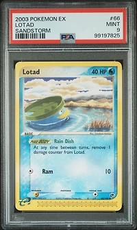 2003 Pokemon Ex Sandstorm 66 Lotad PSA
