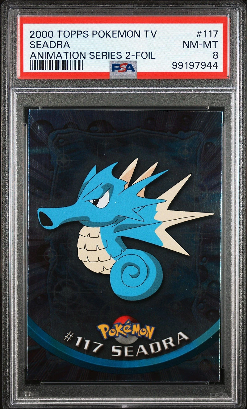 2000 Topps Pokemon Tv Animation Series 2 117 Seadra Foil PSA 8