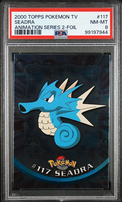 2000 Topps Pokemon Tv Animation Series 2 117 Seadra Foil PSA 8