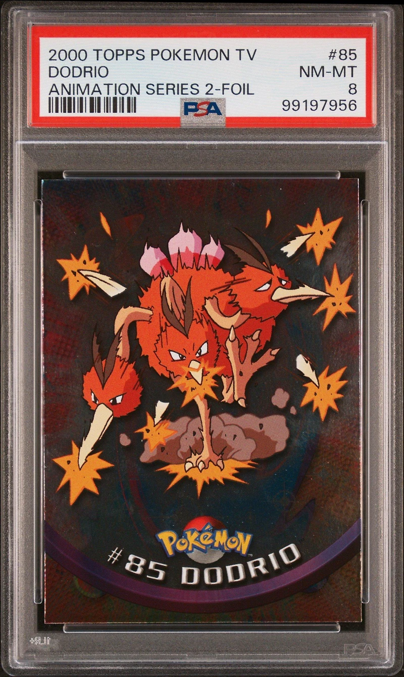 2000 Topps Pokemon Tv Animation Series 2 85 Dodrio Foil PSA 8