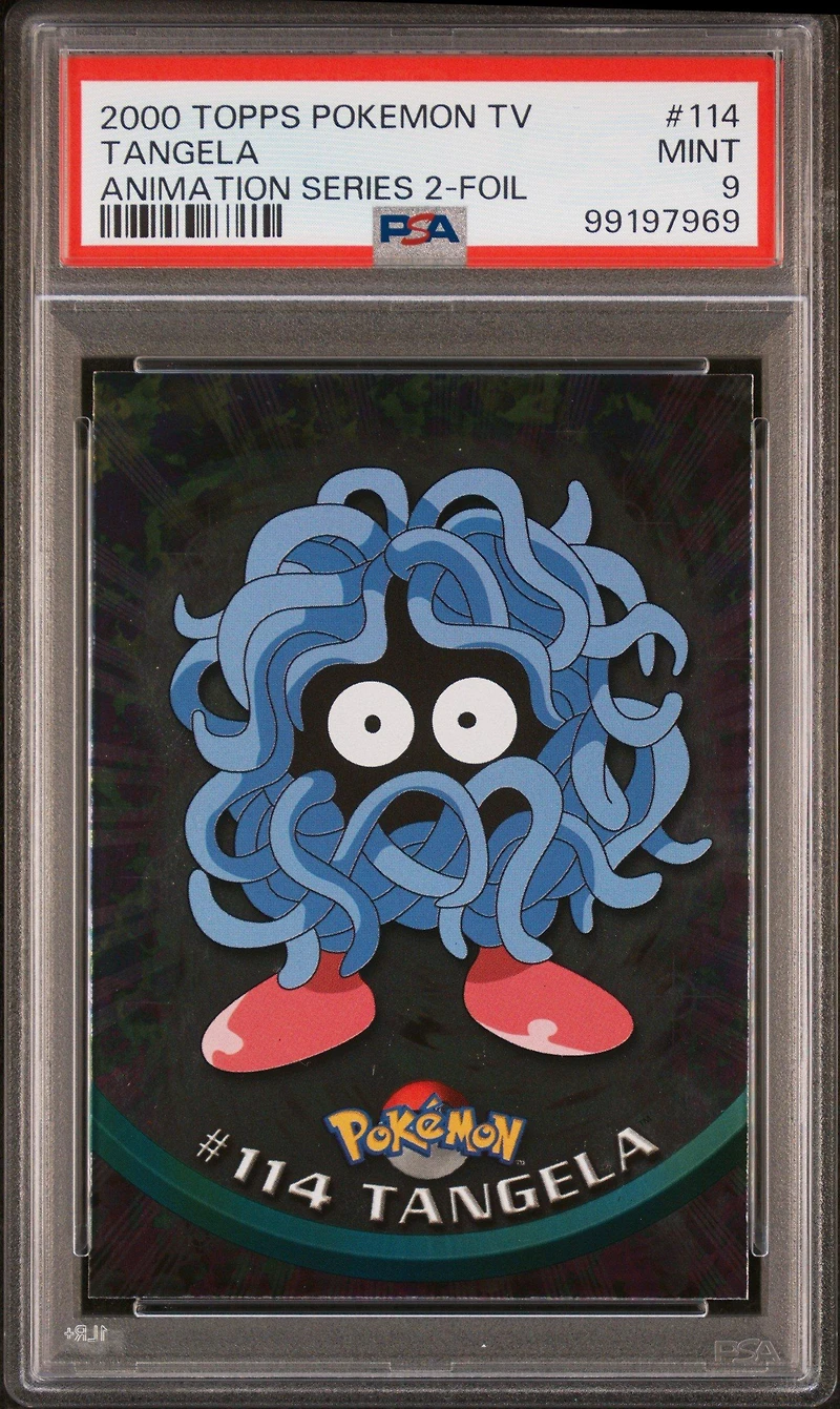 2000 Topps Pokemon Tv Animation Series 2 114 Tangela Foil PSA 9
