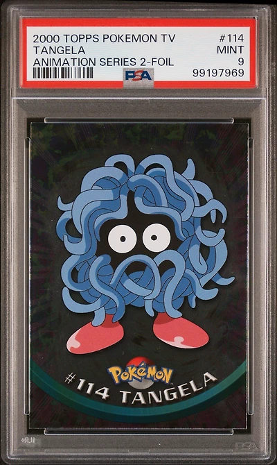 2000 Topps Pokemon Tv Animation Series 2 114 Tangela Foil PSA 9