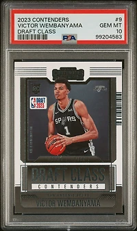 2023 Panini Contenders 2023 Draft Class Contenders 9 Victor Wembanyama PSA 10