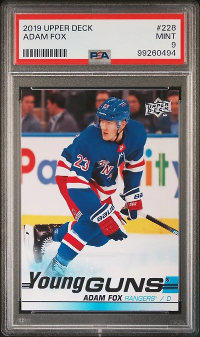 2019 Upper Deck 228 Adam Fox PSA 9