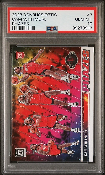 2023 Panini Donruss Optic Phazes 3 Cam Whitmore PSA 10