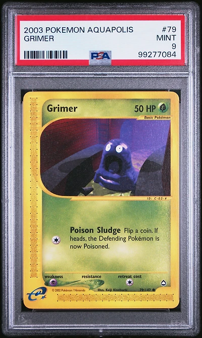 2003 Pokemon Aquapolis 79 Grimer PSA 9