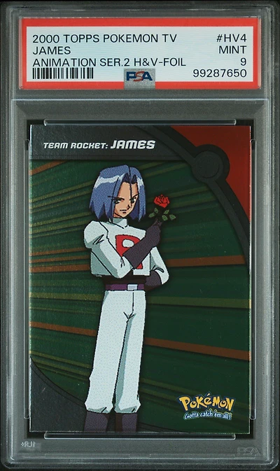 2000 Topps Pokemon Tv Animation Series 2 Heroes & Villains Hv4 James Foil PSA 9