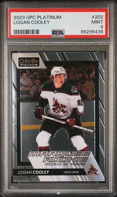 2023 O-pee-chee Platinum 202 Logan Cooley PSA 9