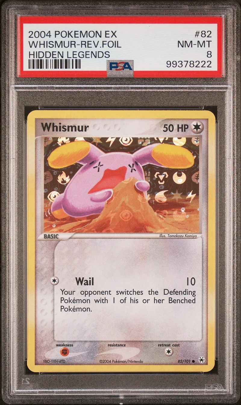 2004 Pokemon Ex Hidden Legends 82 Whismur-reverse Foil PSA 8