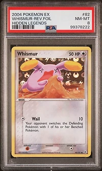 2004 Pokemon Ex Hidden Legends 82 Whismur-reverse Foil PSA 8