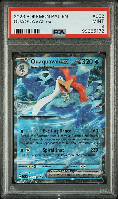 2023 Pokemon Pal En-paldea Evolved 052 Quaquaval Ex PSA 9