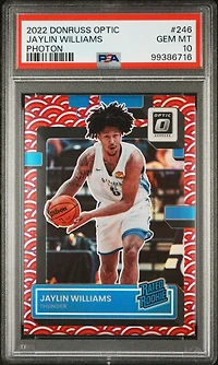 2022 Panini Donruss Optic 246 Jaylin Williams Photon PSA 10