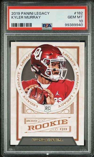 2019 Panini Legacy 182 Kyler Murray PSA 10