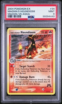 2004 Pokemon Ex Team Magma Vs Team Aqua 34 Team Magma's Houndoom PSA 9