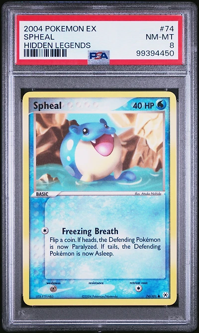 2004 Pokemon Ex Hidden Legends 74 Spheal PSA 8
