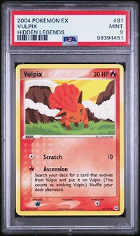 2004 Pokemon Ex Hidden Legends 81 Vulpix PSA 9