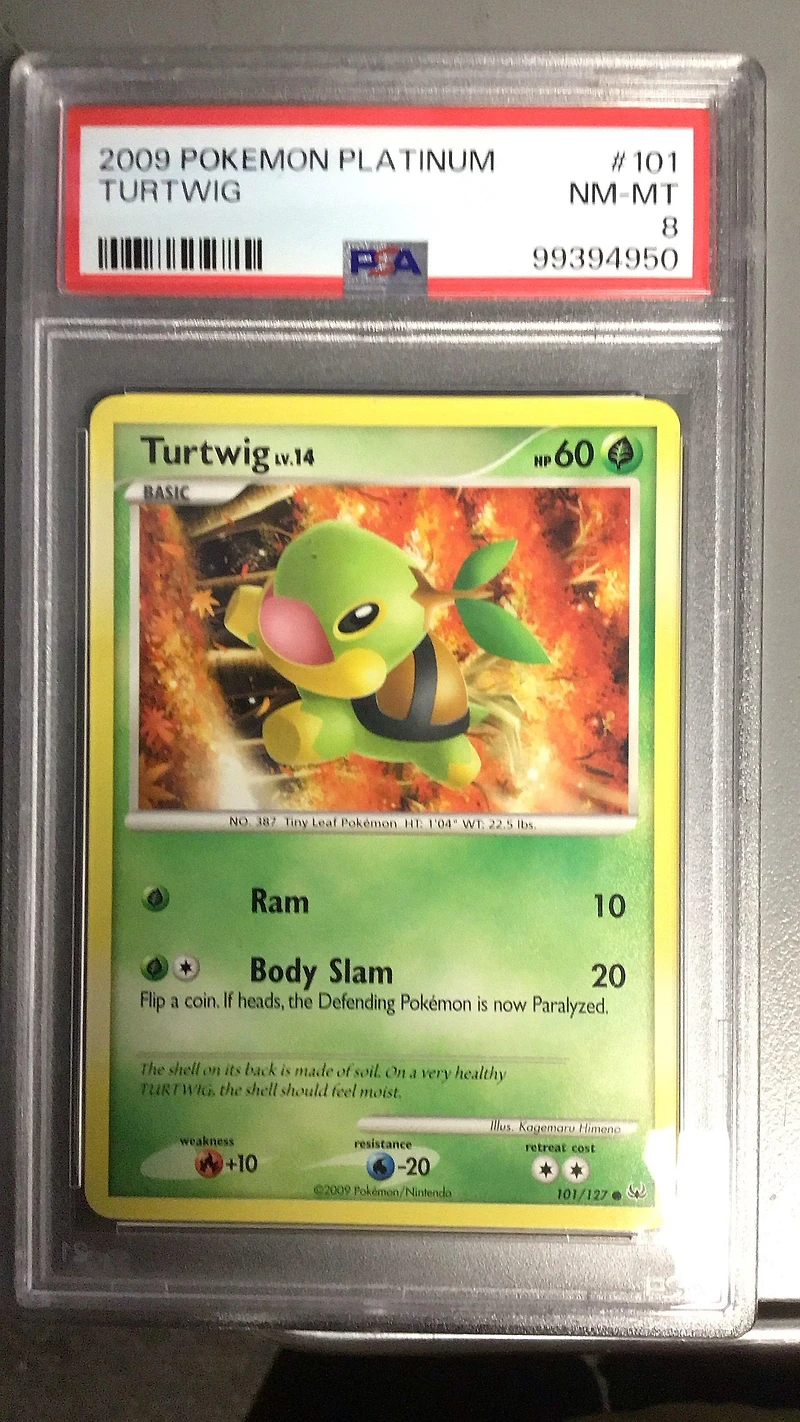 2009 Pokemon Platinum 101 Turtwig PSA 8